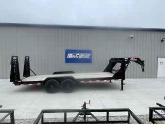 New 2024 LONGHORN 83X20 LO BOY GOOSENECK CAR HAULER \ EQUIPMENT TRAILER (2)7000lb AXLES, GVWR 14,000lbs