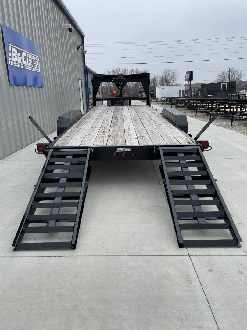 New LONGHORN 83X24 GOOSENECK LO BOY CAR HAULER  EQUIPMENT TRAILER (2)7K AXLES