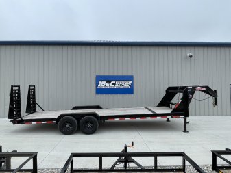 New LONGHORN 83X24 GOOSENECK LO BOY CAR HAULER  EQUIPMENT TRAILER (2)7K AXLES