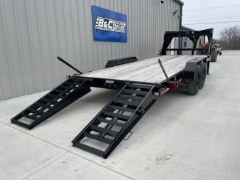 New LONGHORN 83X24 GOOSENECK LO BOY CAR HAULER  EQUIPMENT TRAILER (2)7K AXLES