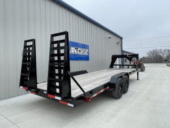 New LONGHORN 83X24 GOOSENECK LO BOY CAR HAULER  EQUIPMENT TRAILER (2)7K AXLES