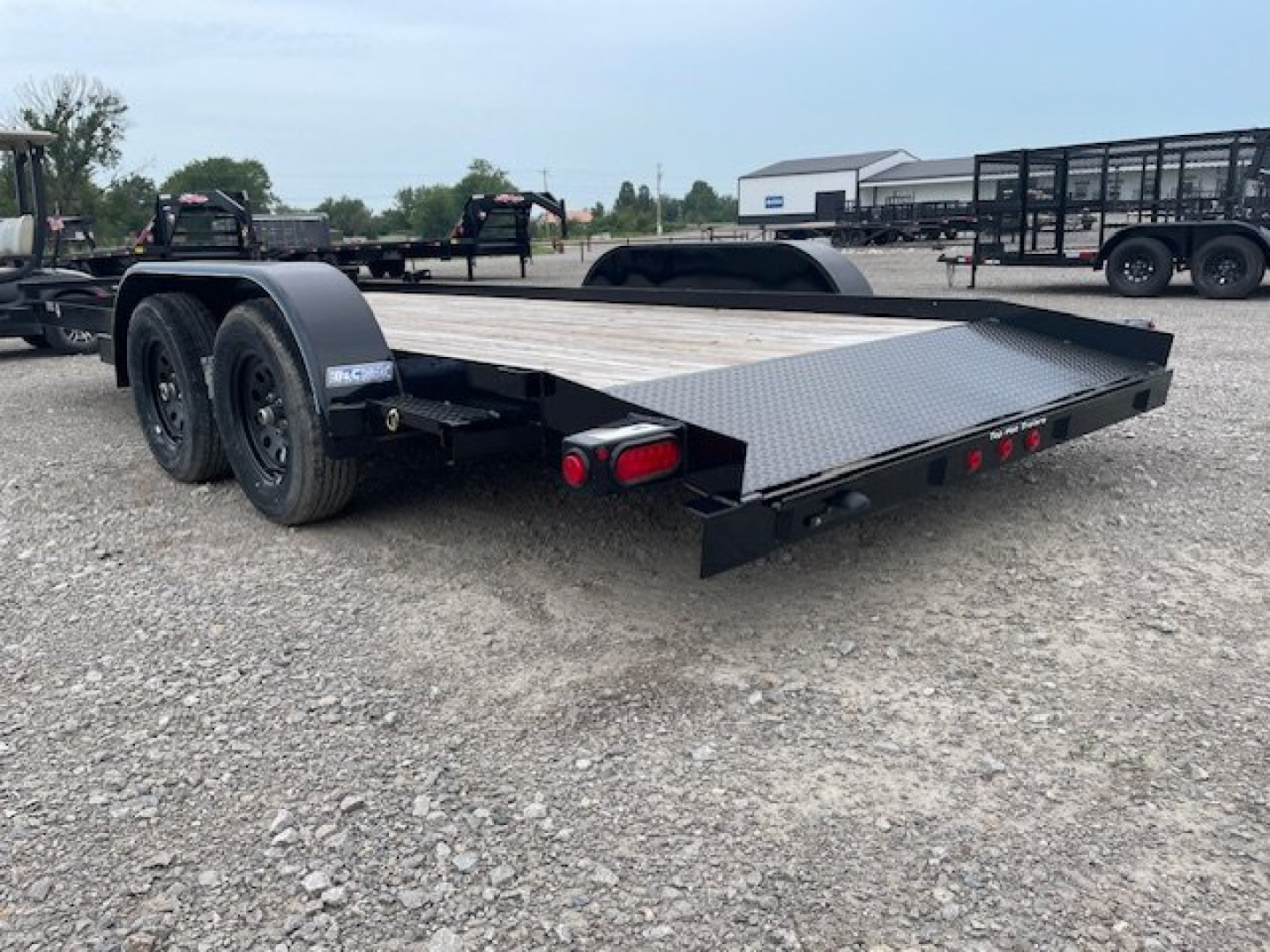 New 2024 TOP HAT 83X18 CAR HAULER W/ 4' RAMPS, 2' DOVETAIL