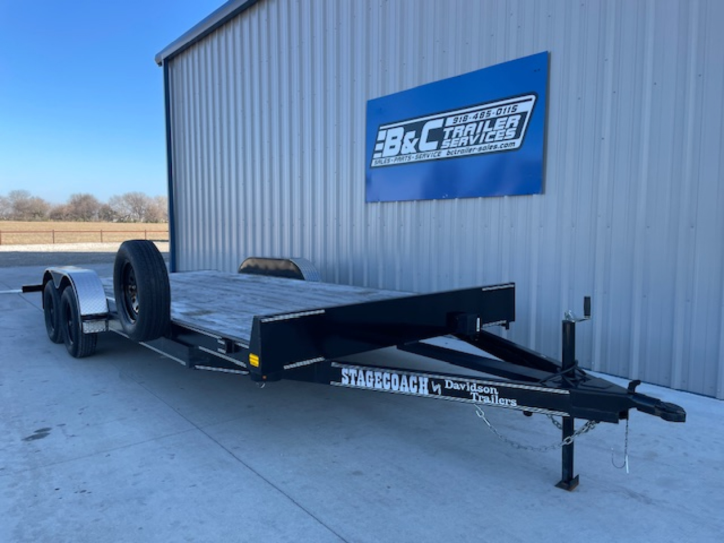 New 2025 DAVIDSON 83X20 CAR HAULER W/ PO RAMPS, WOOD FLOOR, 2' DIAMOND DOVE, TANDEM (2)3500#AXLES