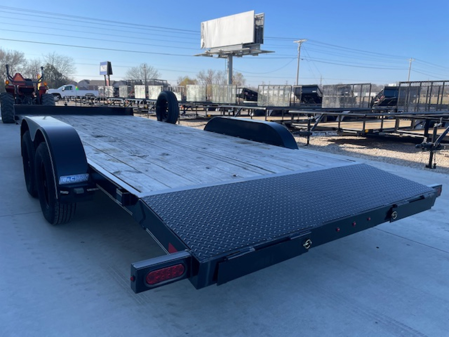 New 2025 DAVIDSON 83X20 CAR HAULER W/ PO RAMPS, WOOD FLOOR, 2' DIAMOND DOVE, TANDEM (2)3500#AXLES