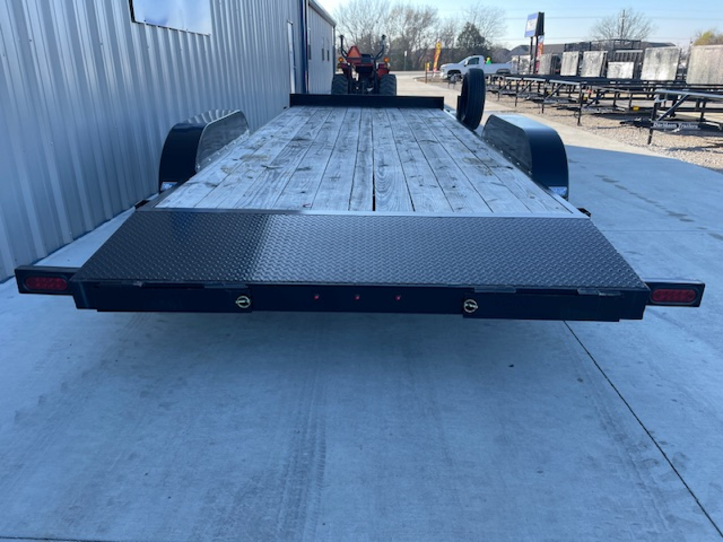 New 2025 DAVIDSON 83X20 CAR HAULER W/ PO RAMPS, WOOD FLOOR, 2' DIAMOND DOVE, TANDEM (2)3500#AXLES