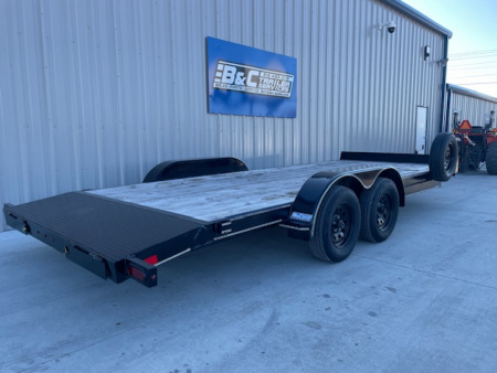 New 2025 DAVIDSON 83X20 CAR HAULER W/ PO RAMPS, WOOD FLOOR, 2' DIAMOND DOVE, TANDEM (2)3500#AXLES