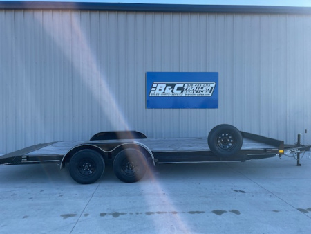 New 2025 DAVIDSON 83X20 CAR HAULER W/ PO RAMPS, WOOD FLOOR, 2' DIAMOND DOVE, TANDEM (2)3500#AXLES