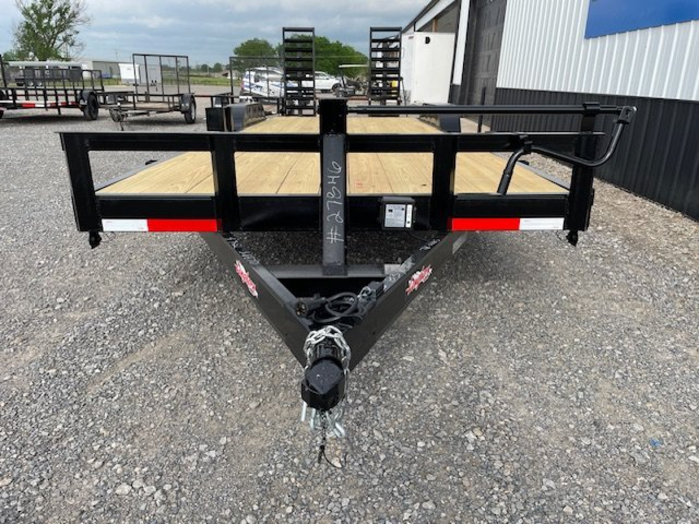 New NEW 2024 LONGHORN 83X24 BUMPER PULL EQUIP HAULER W/ (2) 7,000# TANDEM AXLES 5' FOLD UP DOZER RAMPS