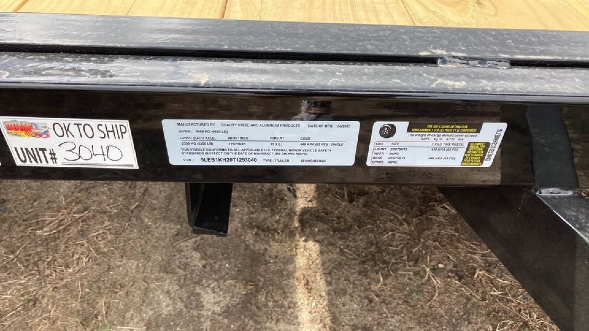 New 2026 Quality Steel and Aluminum 101x20 Deckover Trailer
