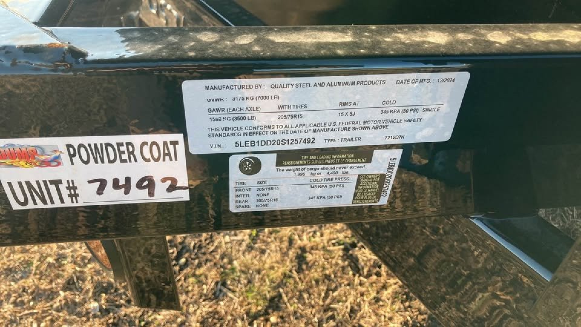 New 2025 Quality Steel and Aluminum 6x12 Dump Trailer