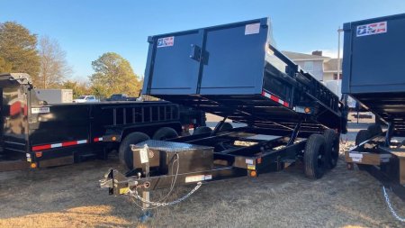 New 2025 Quality Steel and Aluminum 7x14 Dump Trailer