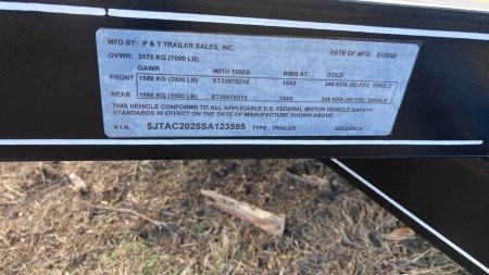 New 2025 P & T Trailers 20 wood deck Car Hauler