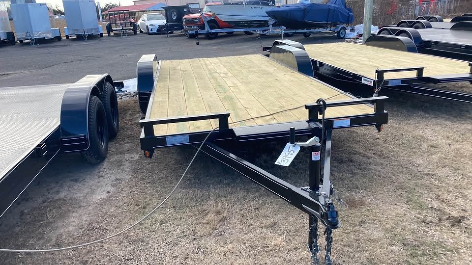 New 2025 P & T Trailers 18' wood deck Car Hauler