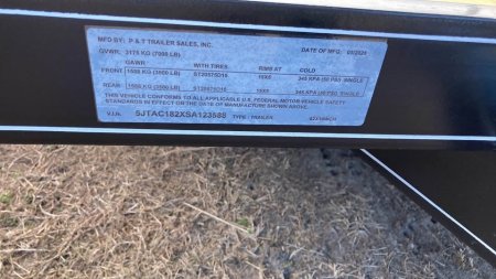 New 2025 P & T Trailers 18' wood deck Car Hauler