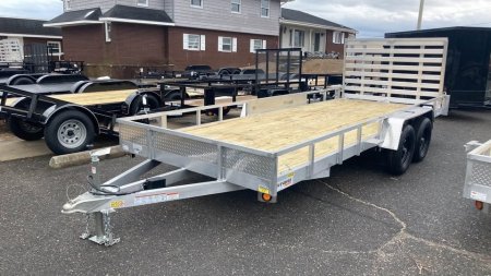 New 2026 Quality Steel and Aluminum 7x18 aluminum Utility Trailer