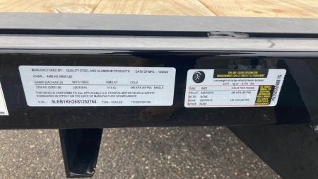 New 2025 Quality Steel and Aluminum 101x20 10k gvwr Equipment Trailer
