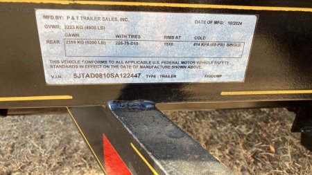 New 2025 P & T Trailers 5x8 Dump Trailer