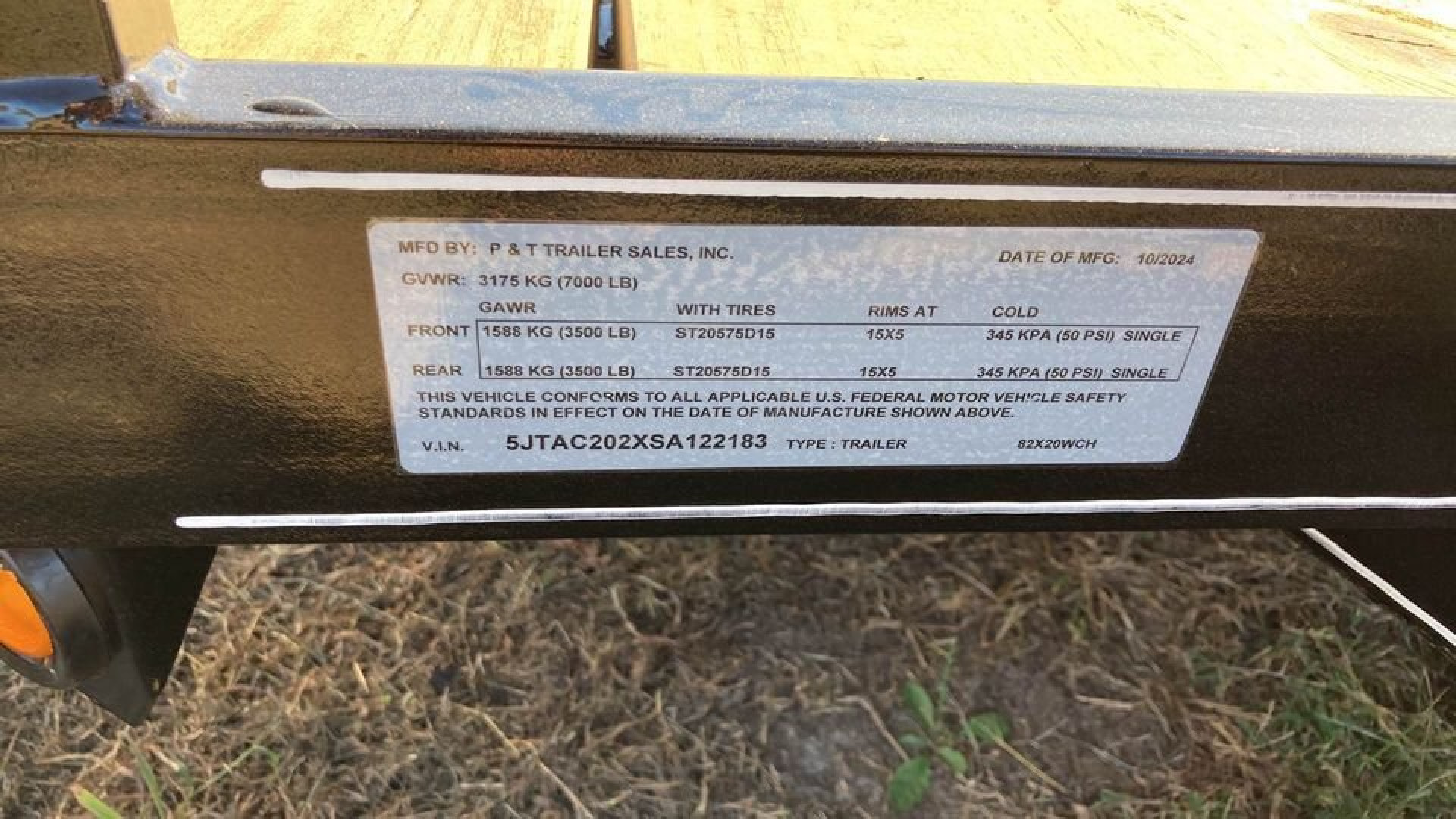 New 2025 P & T Trailers 20' wood deck Car Hauler