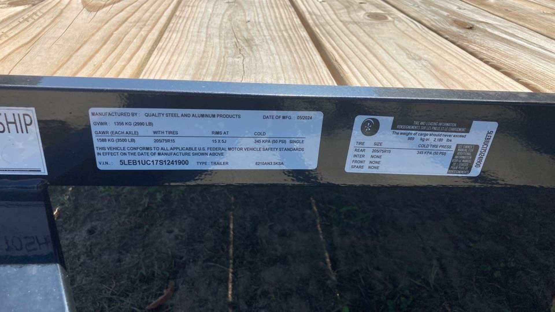 New 2025 Quality Steel and Aluminum 5x10 Utility Trailer
