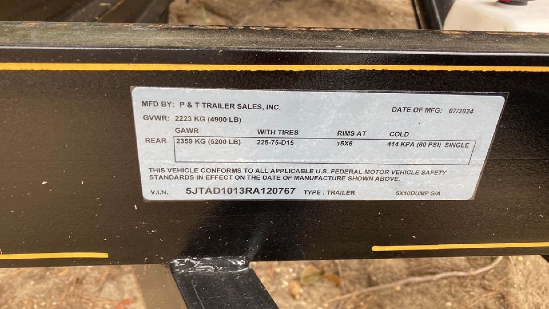 New 2024 P & T Trailers 5x10 Dump Trailer