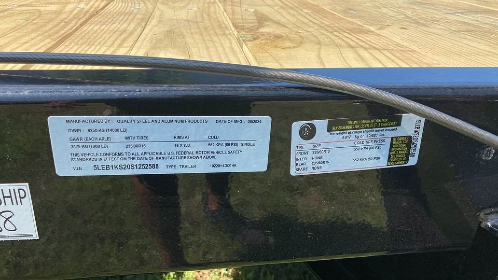 New 2025 Quality Steel and Aluminum 102x20+4 deckover Equipment Trailer