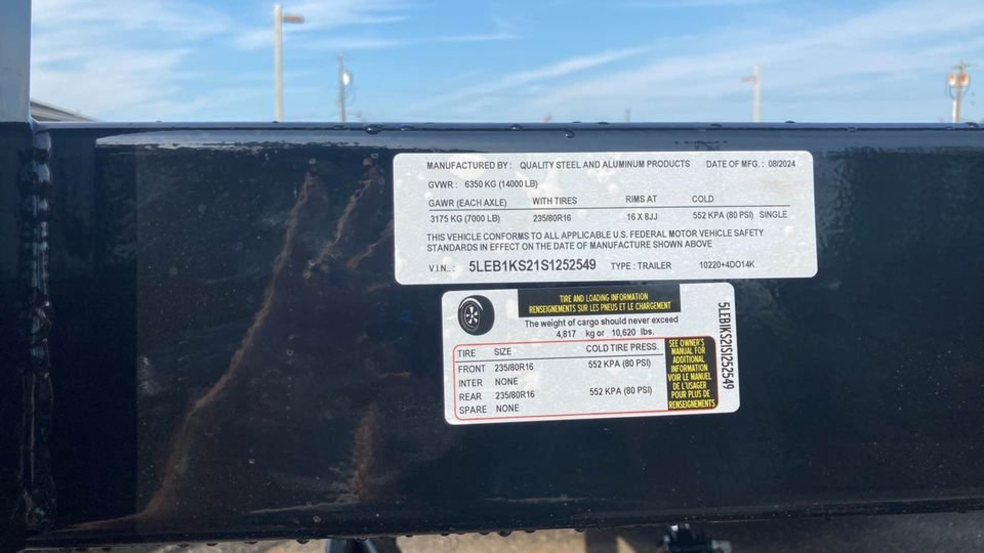 New 2025 Quality Steel and Aluminum 102x20+4 Equipment Trailer