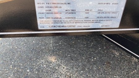 New 2024 P & T Trailers 18' wood deck Car Hauler