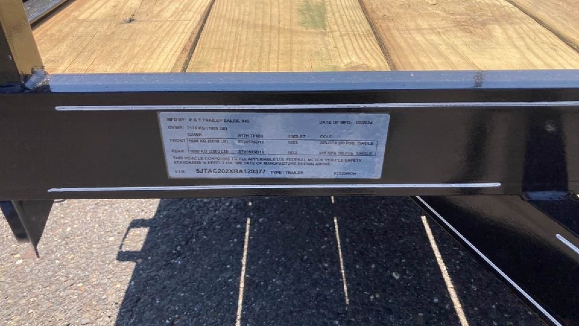New 2024 P & T TRAILERS 20' wood deck Car Hauler