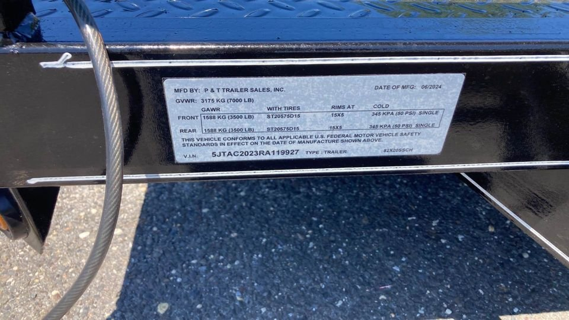 New 2024 P & T TRAILERS 20' steel deck Car Hauler