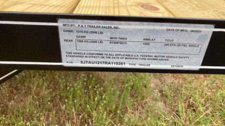 New 2024 P & T TRAILERS 6.5x12 Landscape Utility Trailer