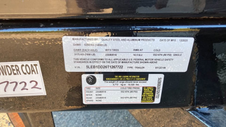 New 2026 Quality Steel and Aluminum 7x12 4' side Dump Trailer