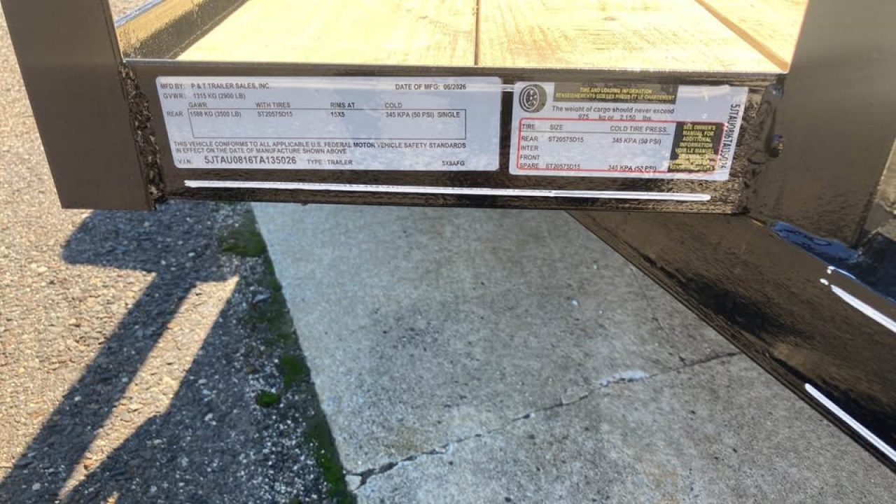 New 2026 P & T Trailers 5x8 Utility Trailer