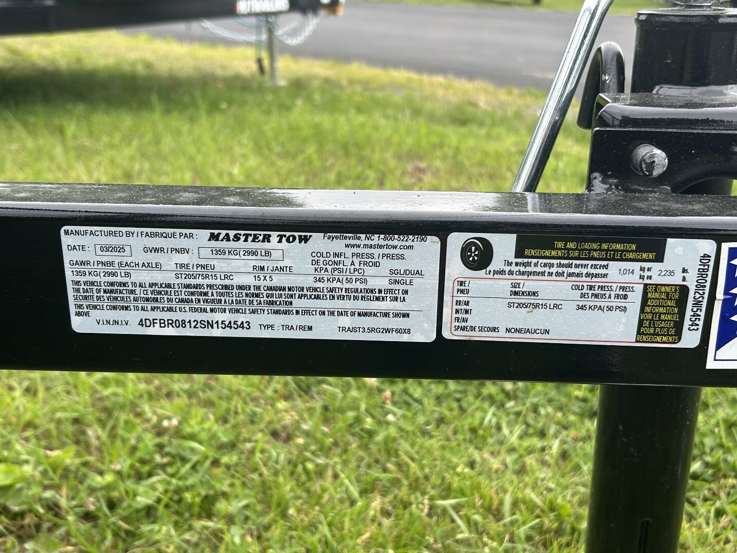 New 2025 Master Tow 5x8 Utility Trailer