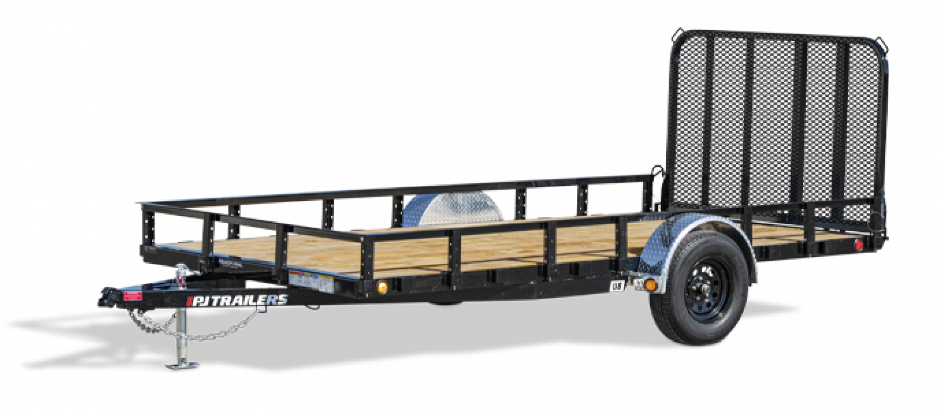 New 2024 PJ Trailers 12' x 83" U8 Channel Utility Trailer w/ Side Mount ATV Ramps