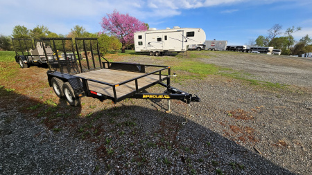 New 2025 PEQUEA 80X12TA Utility Trailer