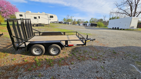 New 2025 PEQUEA 80X12TA Utility Trailer