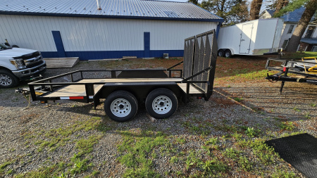 New 2025 PEQUEA 80X12TA Utility Trailer