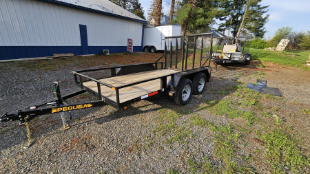 New 2025 PEQUEA 80X12TA Utility Trailer