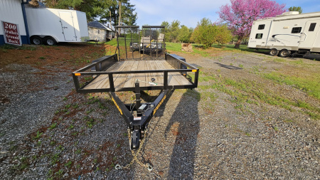 New 2025 PEQUEA 80X12TA Utility Trailer