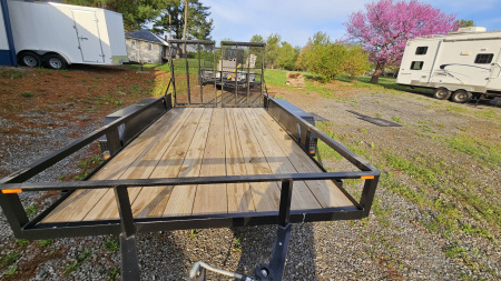New 2025 PEQUEA 80X12TA Utility Trailer