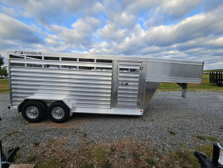 New 2025 Featherlite Trailers 8117 6'7"X16' Stock / Stock Combo Trailer
