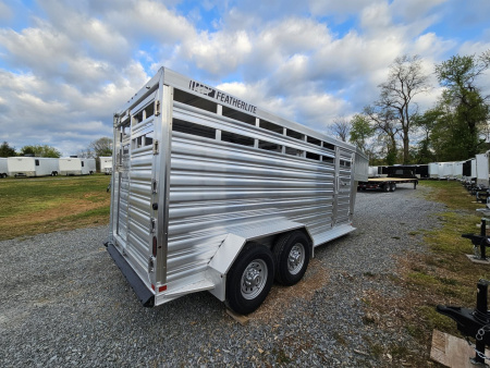 New 2025 Featherlite Trailers 8117 6'7"X16' Stock / Stock Combo Trailer