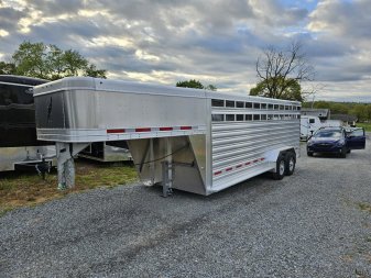 New 2025 FEATHERLITE TRAILERS 8127 7x20 Stock / Stock Combo Trailer