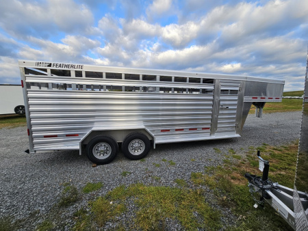 New 2025 FEATHERLITE TRAILERS 8127 7x20 Stock / Stock Combo Trailer