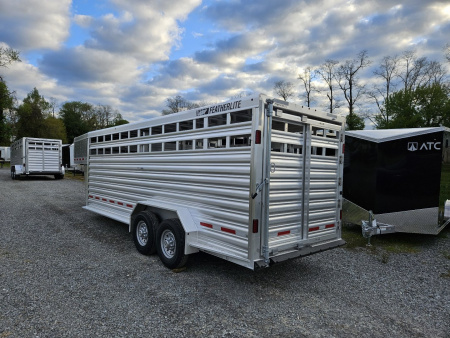 New 2025 FEATHERLITE TRAILERS 8127 7x20 Stock / Stock Combo Trailer