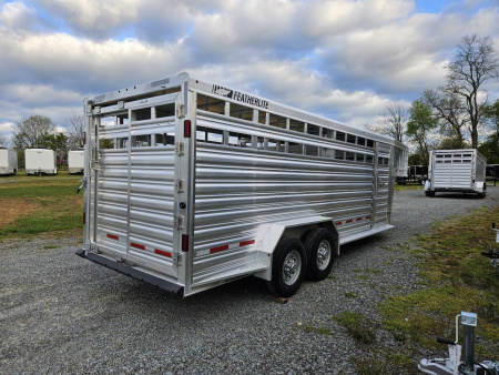 New 2025 FEATHERLITE TRAILERS 8127 7x20 Stock / Stock Combo Trailer
