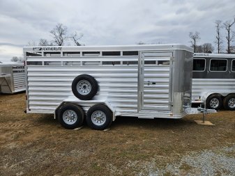 New 2025 Featherlite Trailers (8107) 6'7"X16' Stock / Stock Combo Trailer