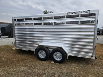 New 2025 Featherlite Trailers (8107) 6'7"X16' Stock / Stock Combo Trailer