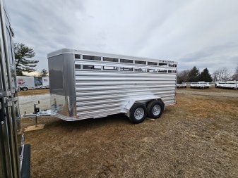 New 2025 Featherlite Trailers (8107) 6'7"X16' Stock / Stock Combo Trailer