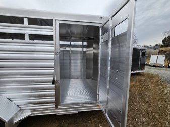 New 2025 Featherlite Trailers (8107) 6'7"X16' Stock / Stock Combo Trailer